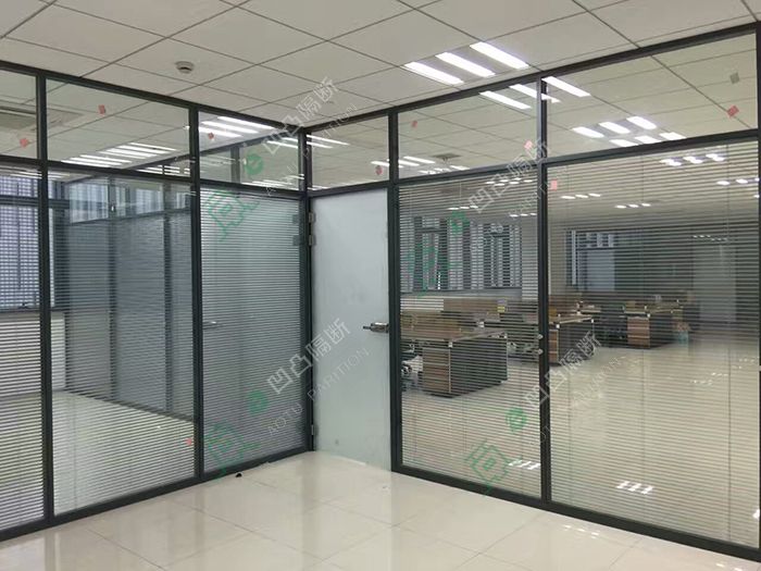 池州百葉玻璃隔斷供應(yīng)商_辦公室百葉隔斷_磨砂玻璃隔斷